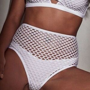 Victoria's Secret Fishnet High-Waist swim bottoms